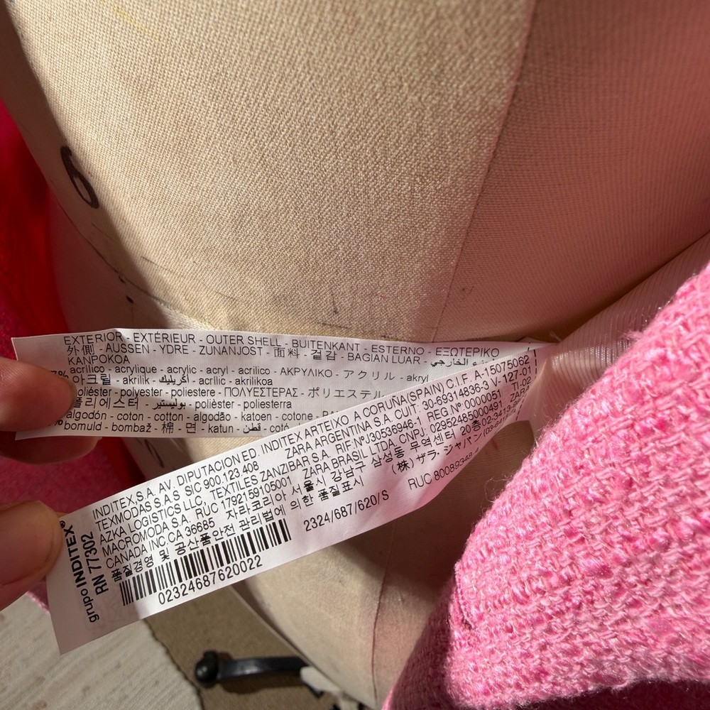 Zara Pink Textured Blazer - Picture 8 of 8